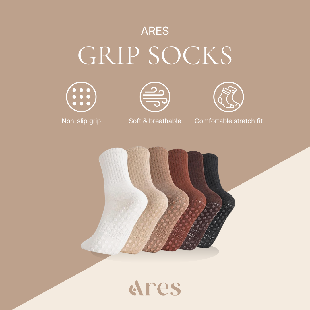 Ares Assorted Grip Socks UK 4-7